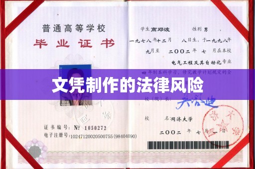 秀峰文凭制作的法律风险