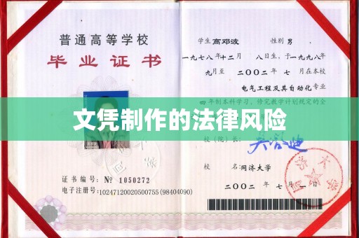 秀峰文凭制作的法律风险
